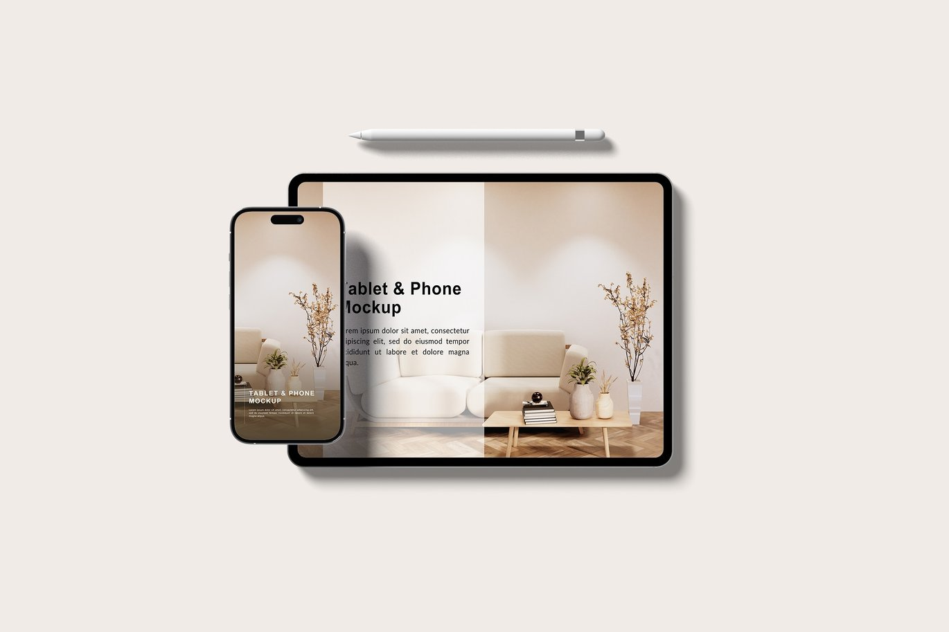 图片[2]-Tablet With Phone Mockup（835640）-技能树